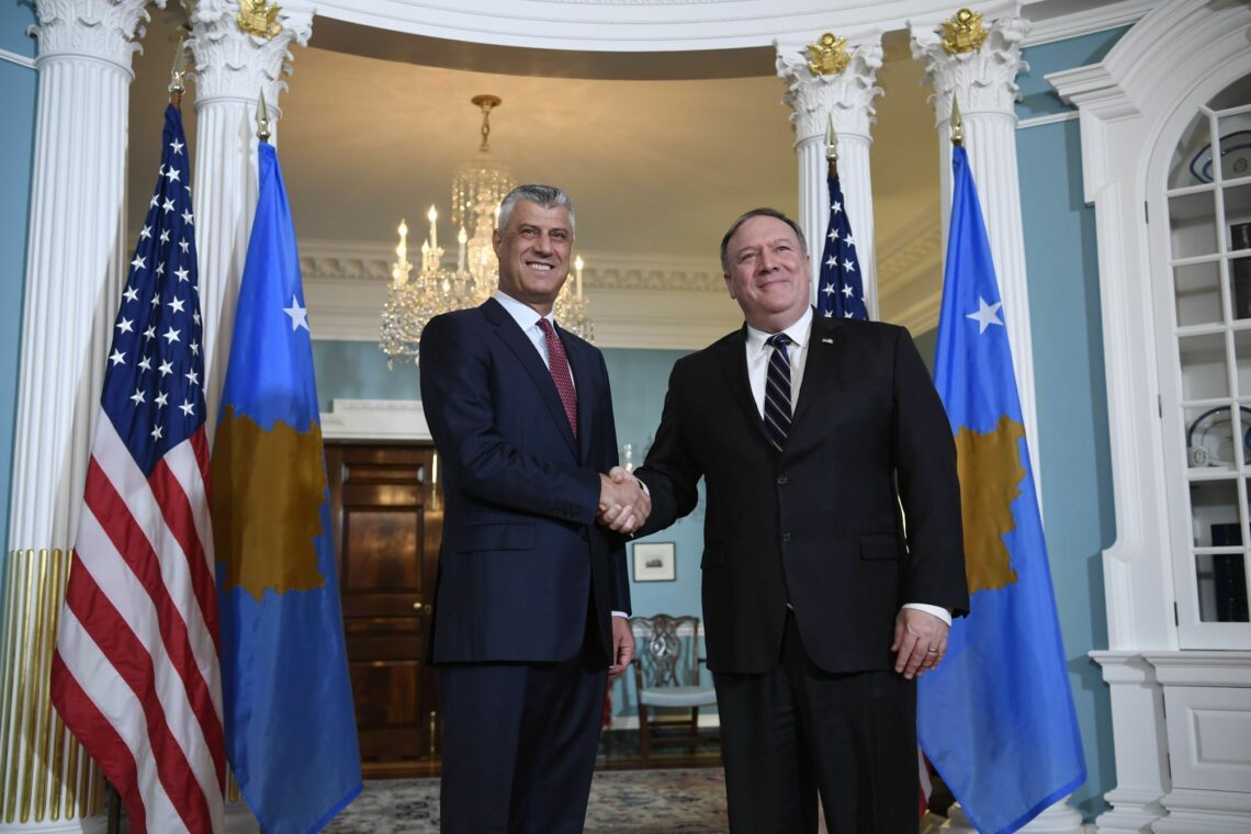 Nov. 26, 2018: U.S. Secretary of State Mike Pompeo meets with President of Kosovo Hashim Thaci in Washington D.C.