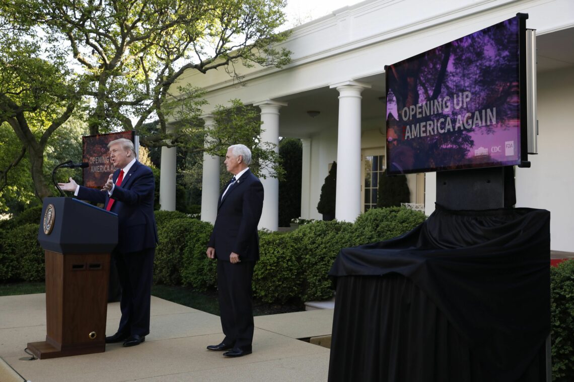 Donald Trump and Mike Pence speak at a press conference on economic policy in Washington, D.C.