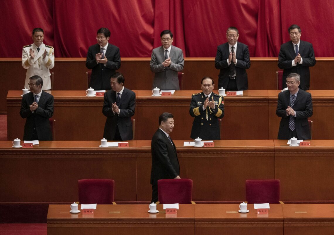 Chinese President Xi Jinping, arrives at the Great Hall of the People in Beijing before delivering a speech