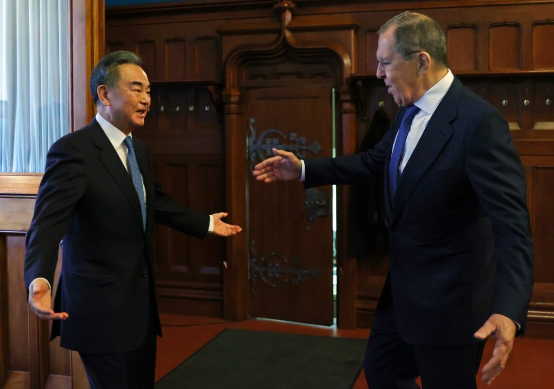 The Chinese and Russian foreign ministers in Moscow, September 2020
