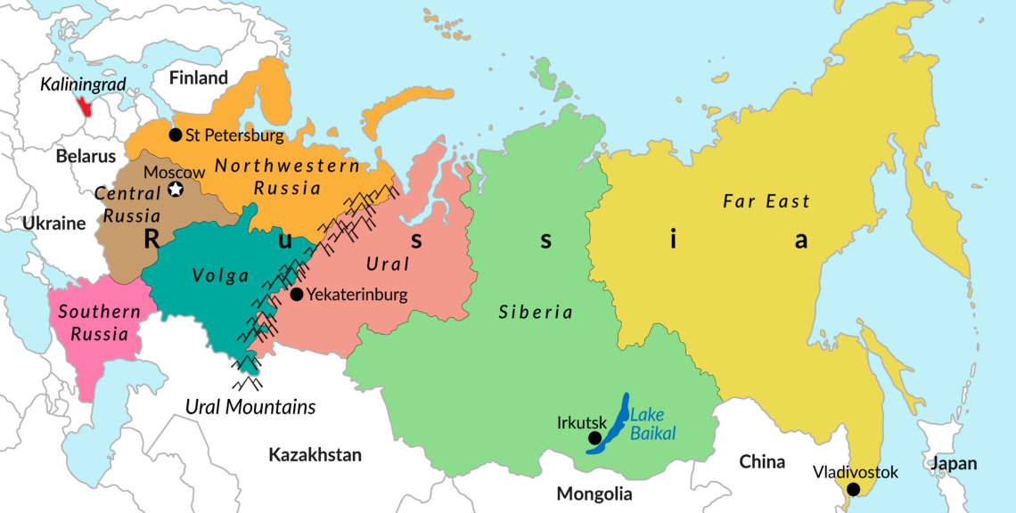 A map of Russia