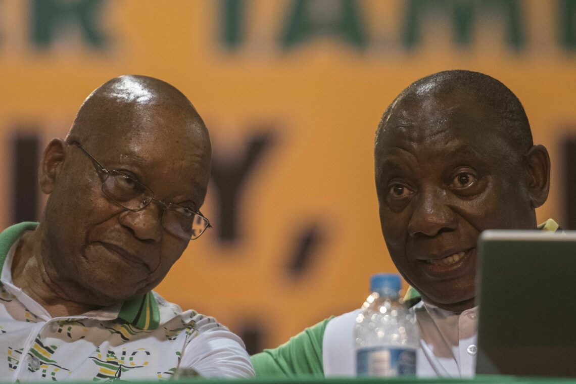Jacob Zuma and Cyril Ramaphosa South Africa government