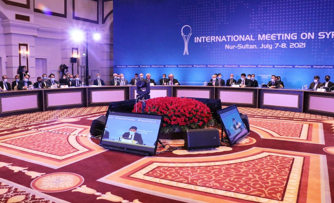 The 16th round of Astana talks on Syria with delegations from Turkey, Iran and Russia on July 8, 2021 Syria’s civil war