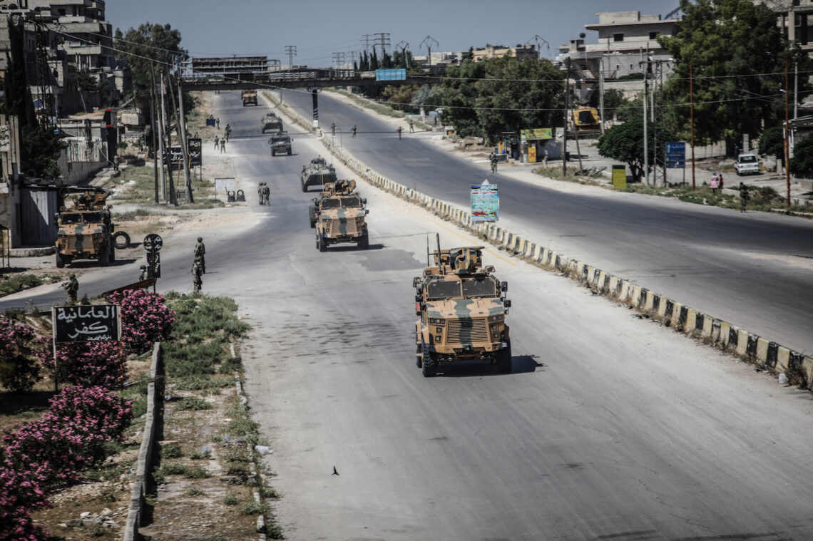 A joint Russian-Turkish military patrol in Idlib, Syria Syria’s civil war