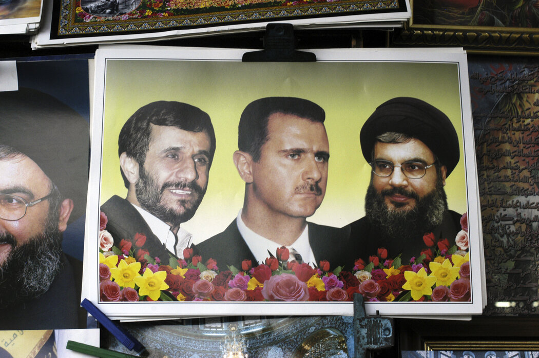 A poster of Bashar al-Assad Sahel region Islamic terrorists