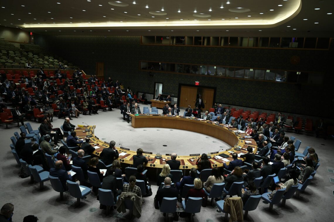 A meeting of the UN Security Council