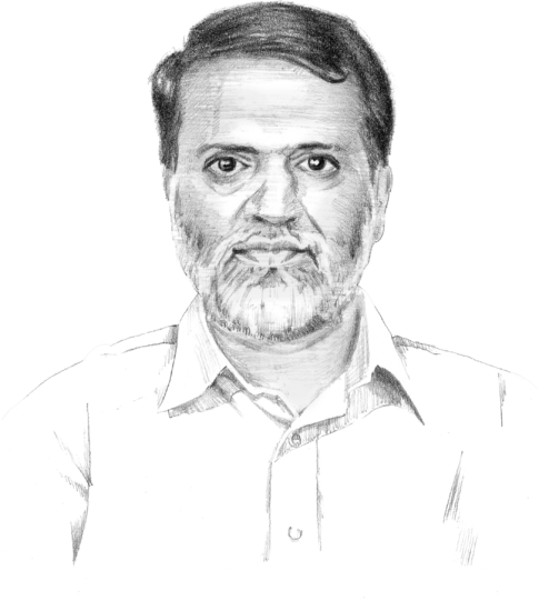 Illustration of Barun S. Mitra