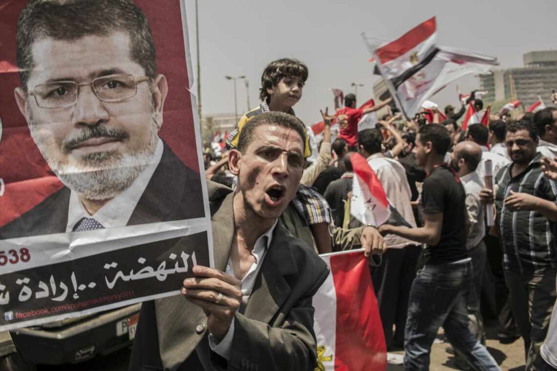 Supporters celebrate Mohammed Morsi’s presidential election victory in Cairo, Egypt