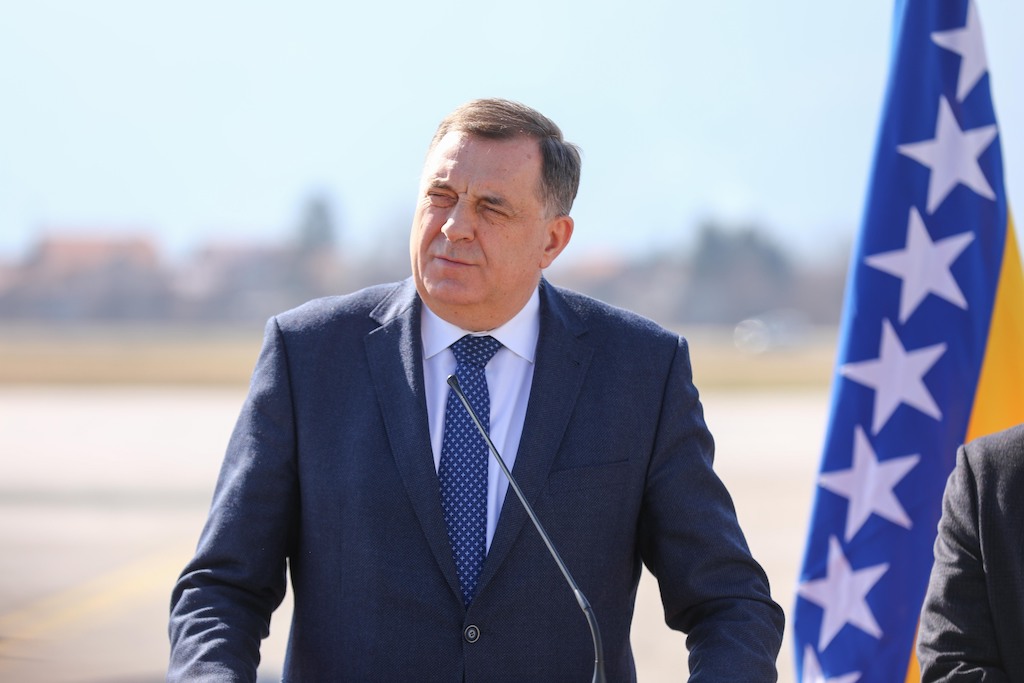 Leader of Bosniak Serbs Milorad Dodik who spearheads the challenge to Bosnia and Herzegovina Serbs disband federation