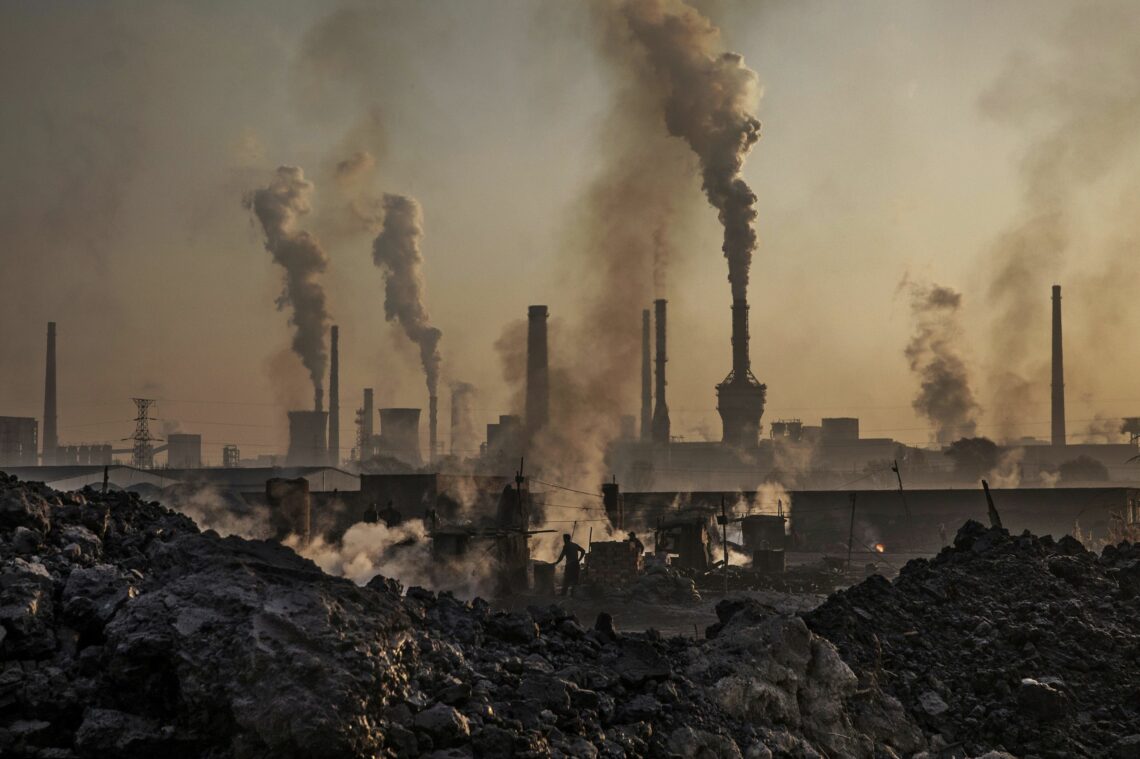 A factory in China producing air pollution