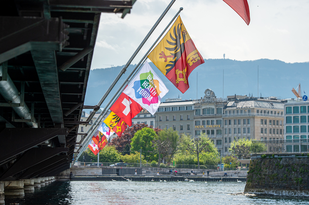 The Pont du Mont-Blanc bridge in Geneva, Switzerland EU future