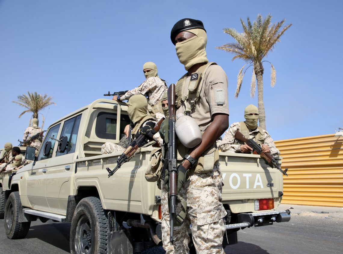 Patrol of a Tripoli military militia