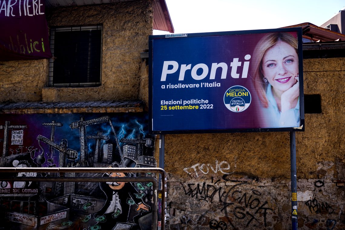 Woman on billboard