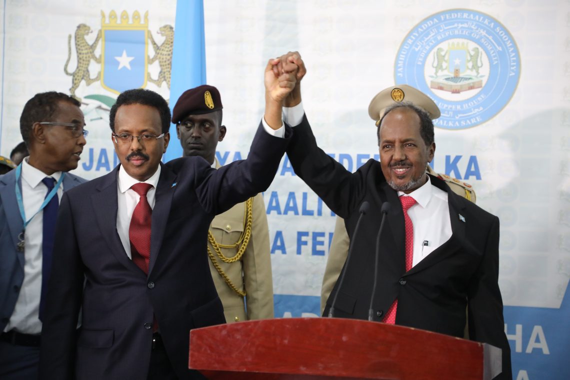 The current and previous presidents of Somalia