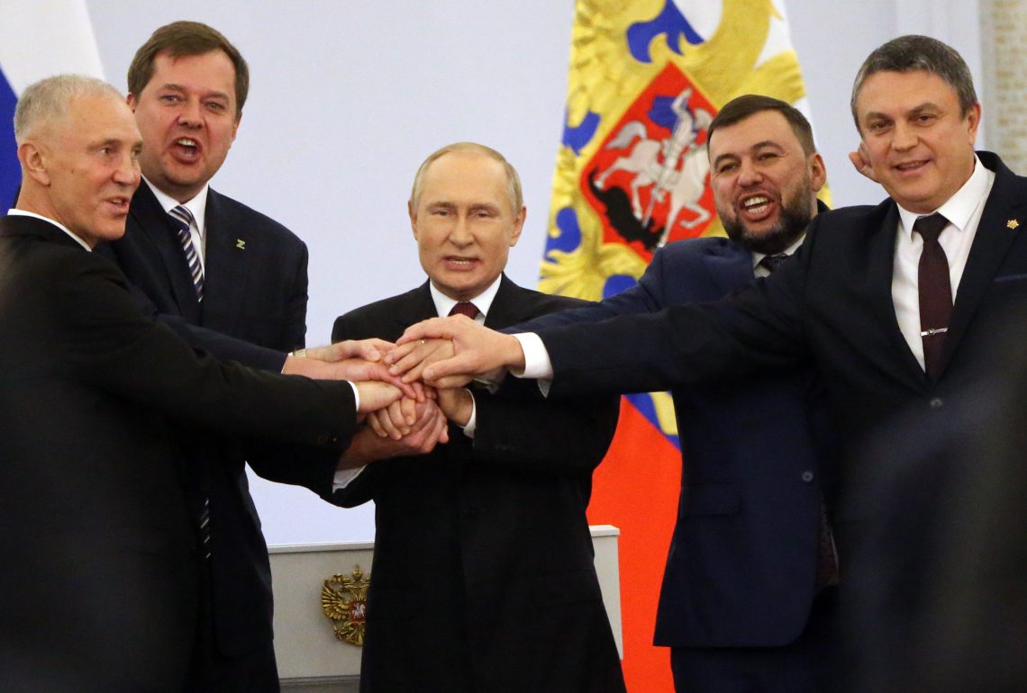 Vladimir Putin and separatist officials