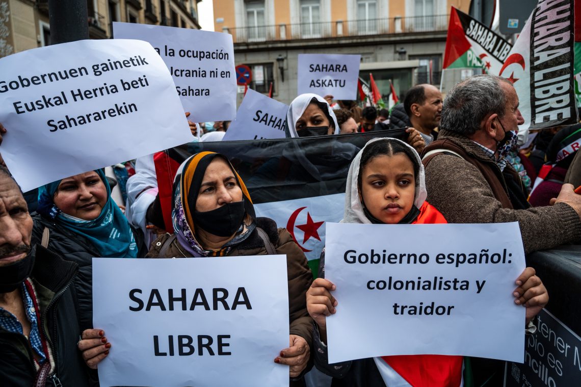 Protesters with signs