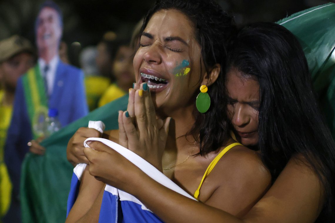 Dejection after Bolsonaro loss