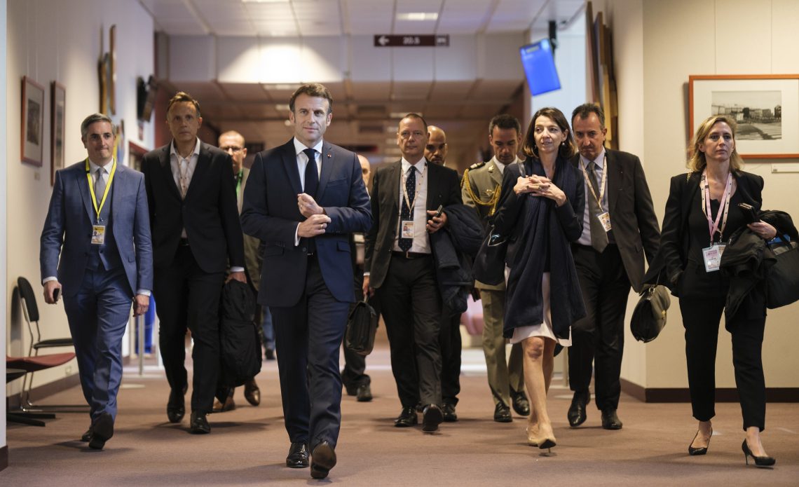 Emmanuel Macron in Brussels