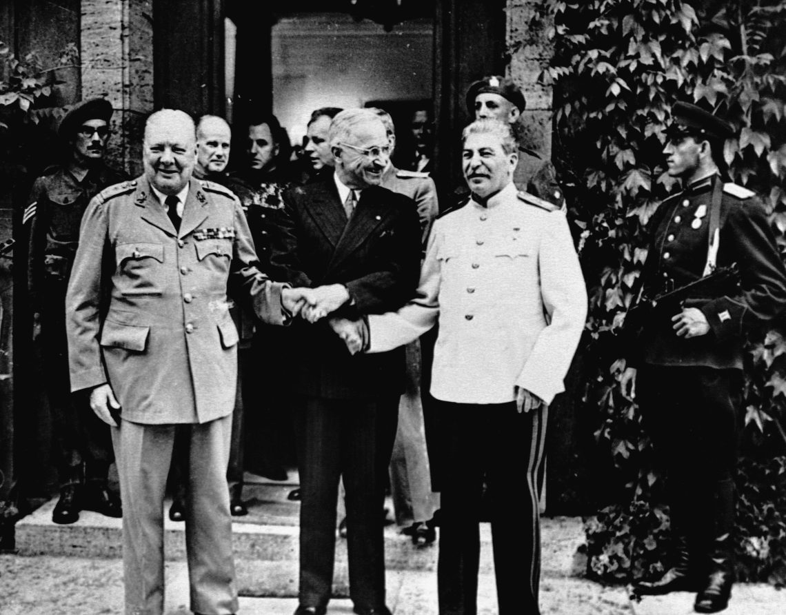 Winston Churchill, Harry Truman and Joseph Stalin