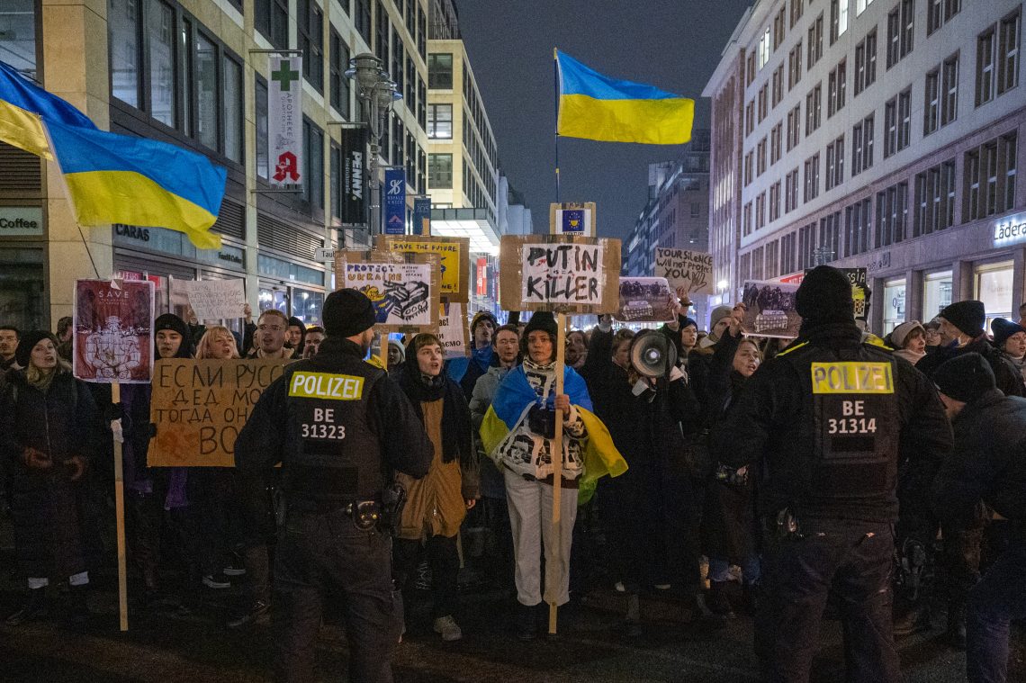 Protest in Berlin over Ukraine