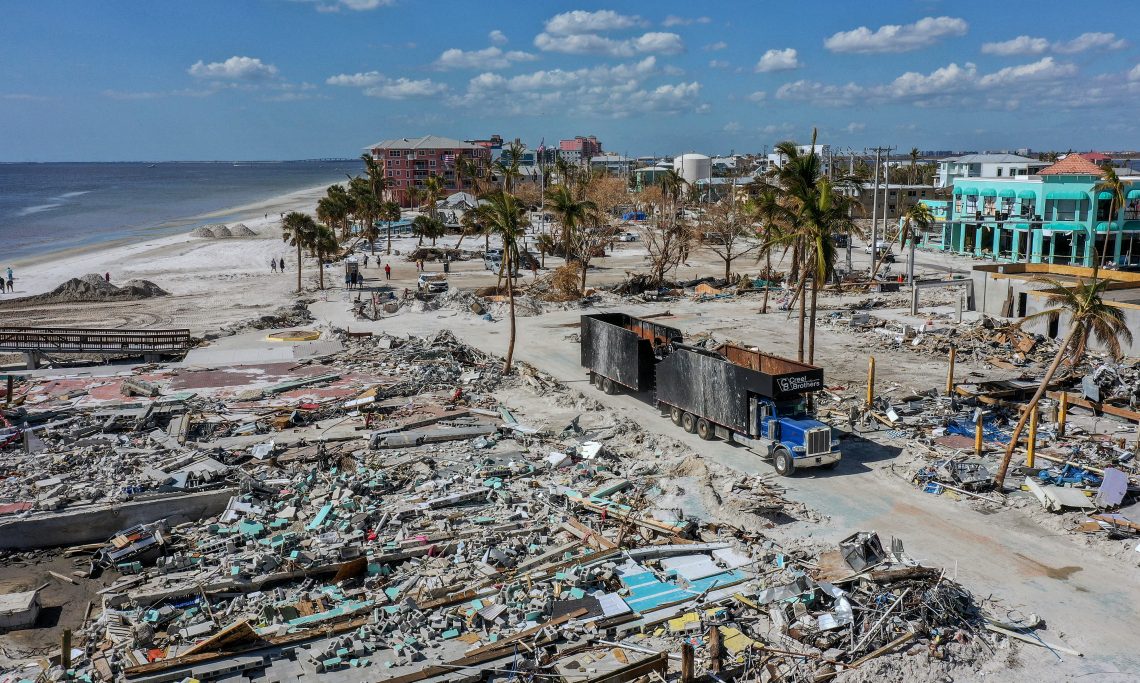 Hurricane destruction in Florida