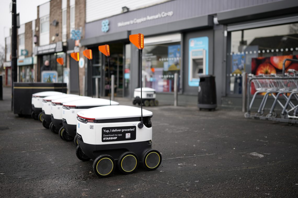 Delivery robots by Starship Technologies 