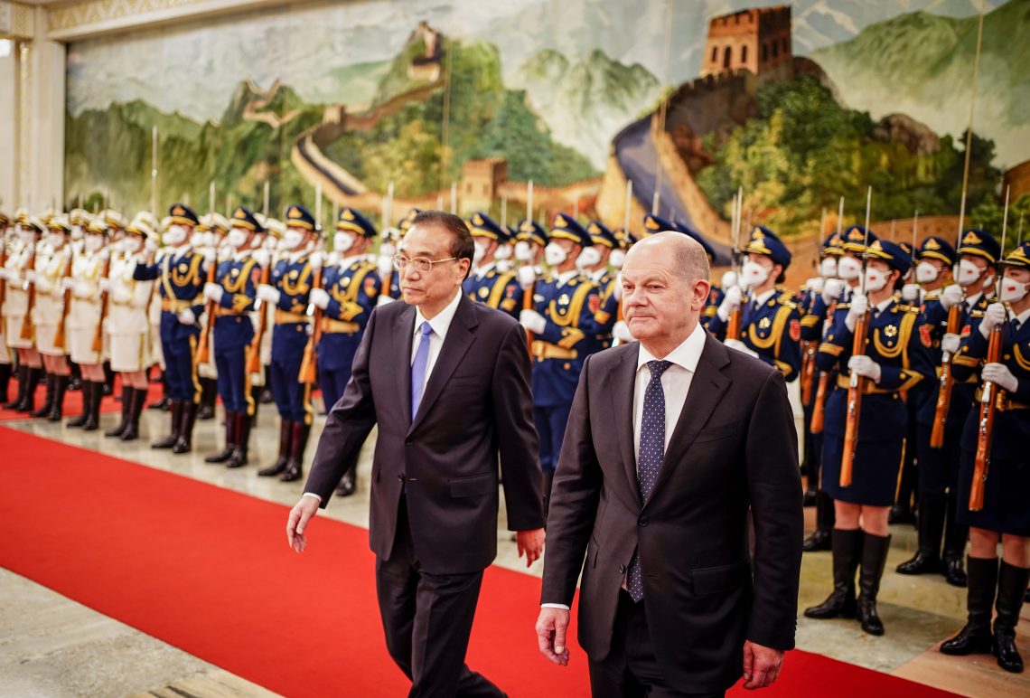 Olaf Scholz in Beijing, China