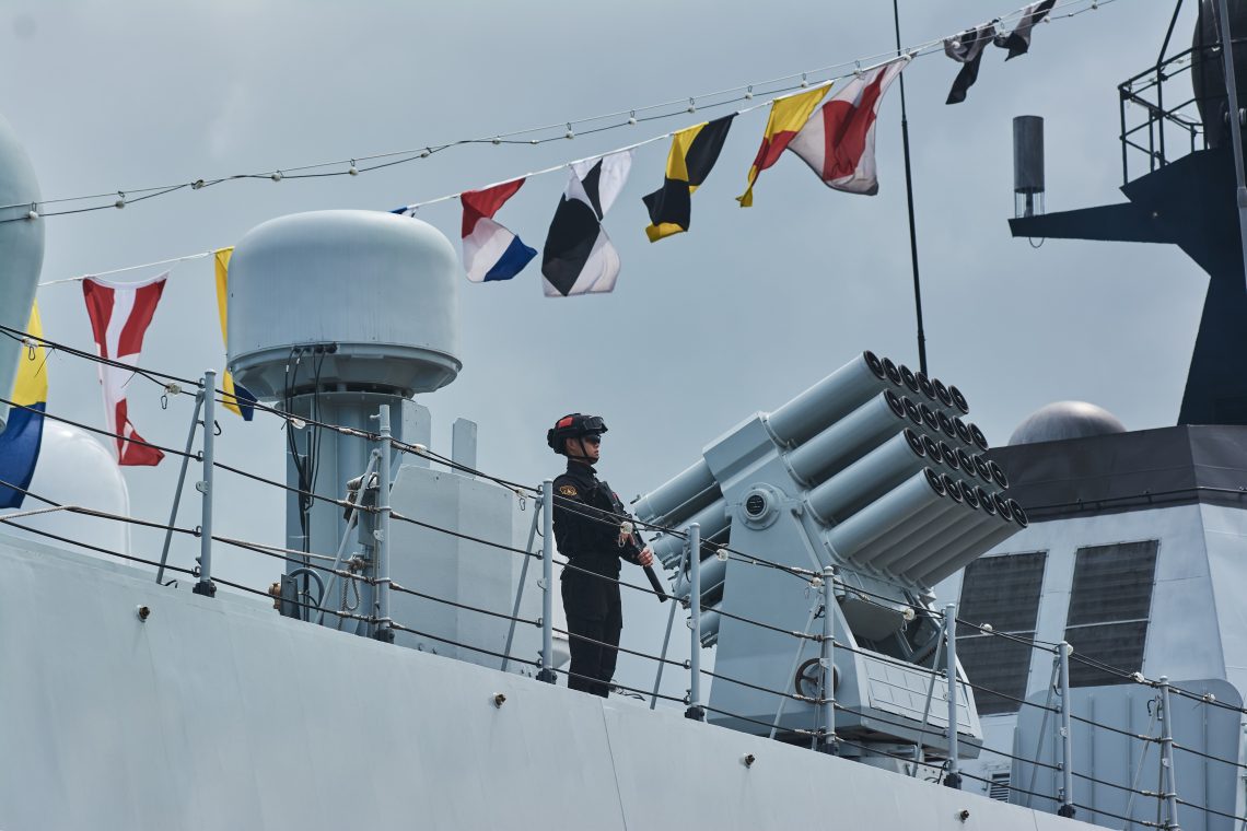 Military exercises at sea