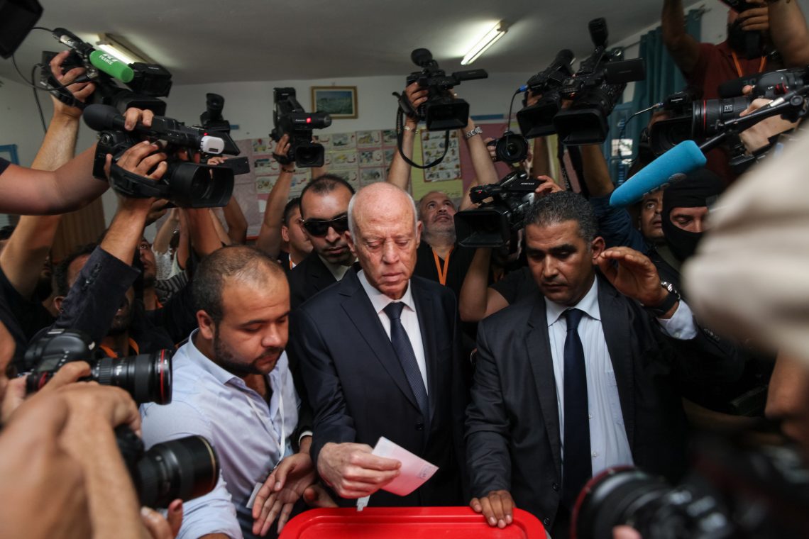 Tunisian president Kais Saied