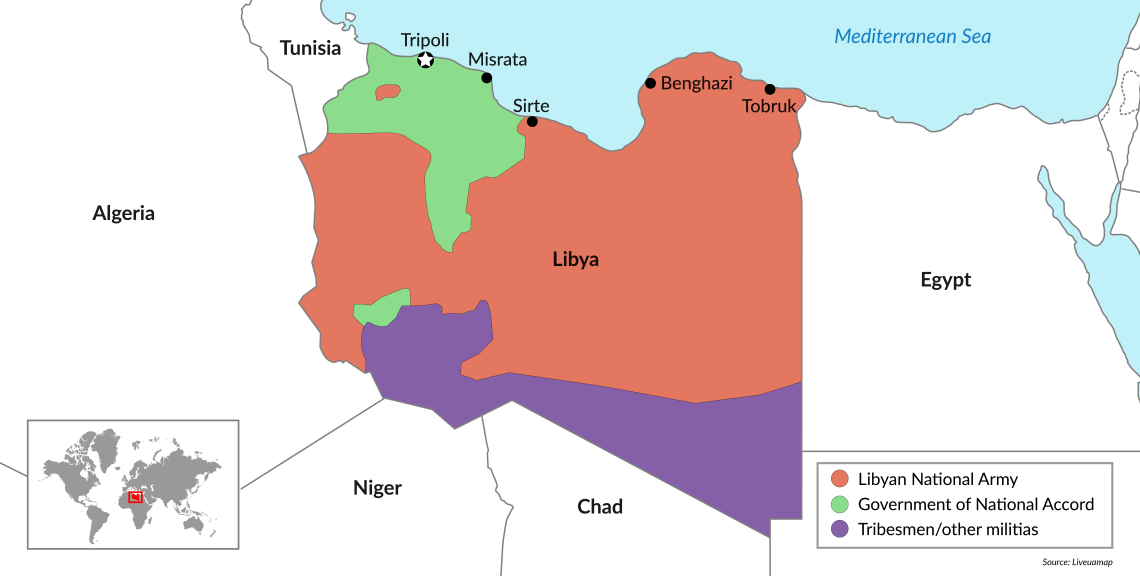 Libya conflict map