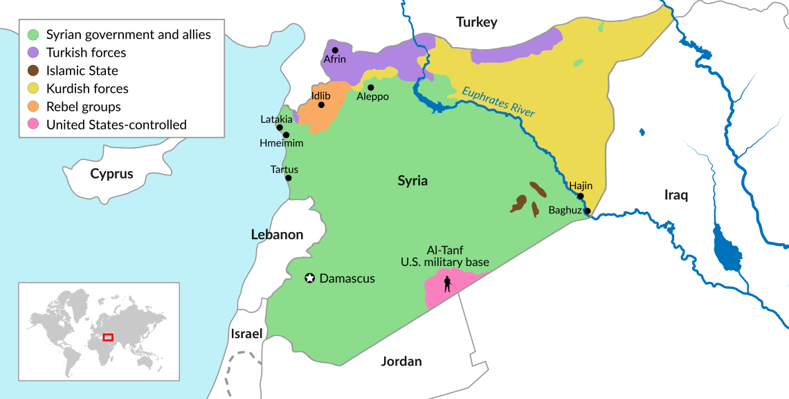 Syria control map