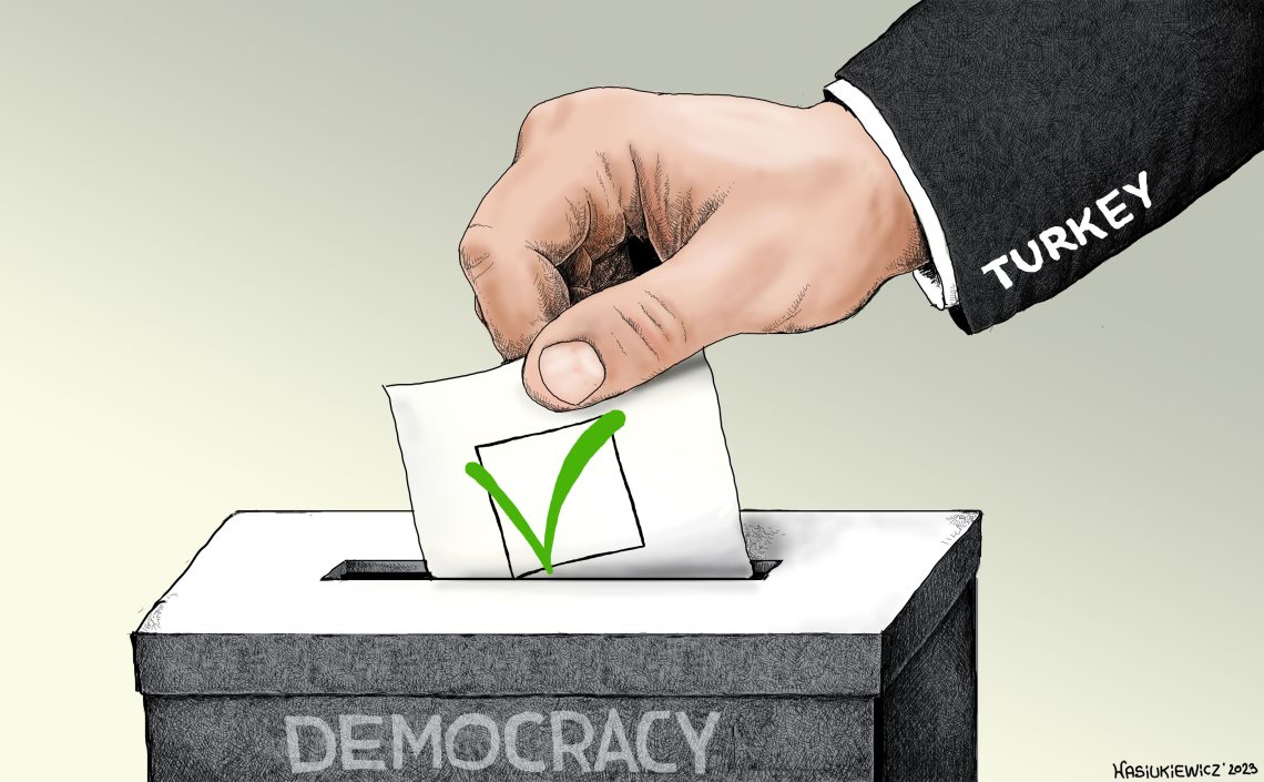 Cartoon of Turkey elections