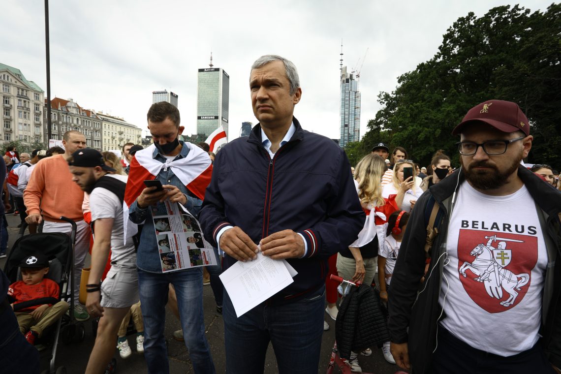 Pavel Latushko attends rally