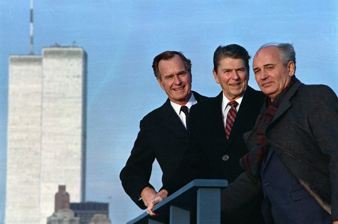 Bush, Reagan and Gorbachev