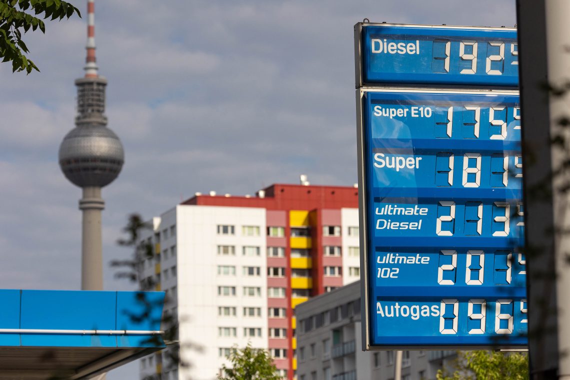 Gas prices in Berlin, Germany