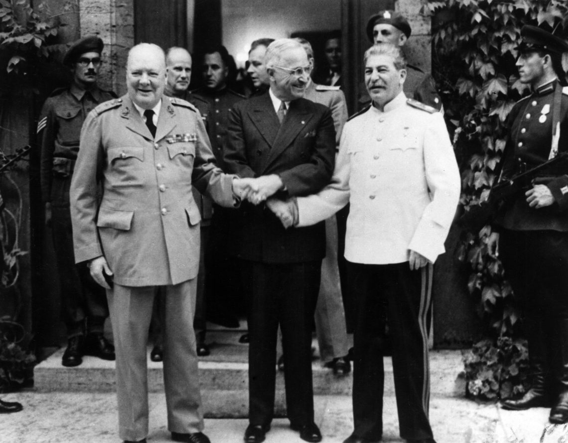 Harry Truman, Winston Churchill and Josef Stalin
