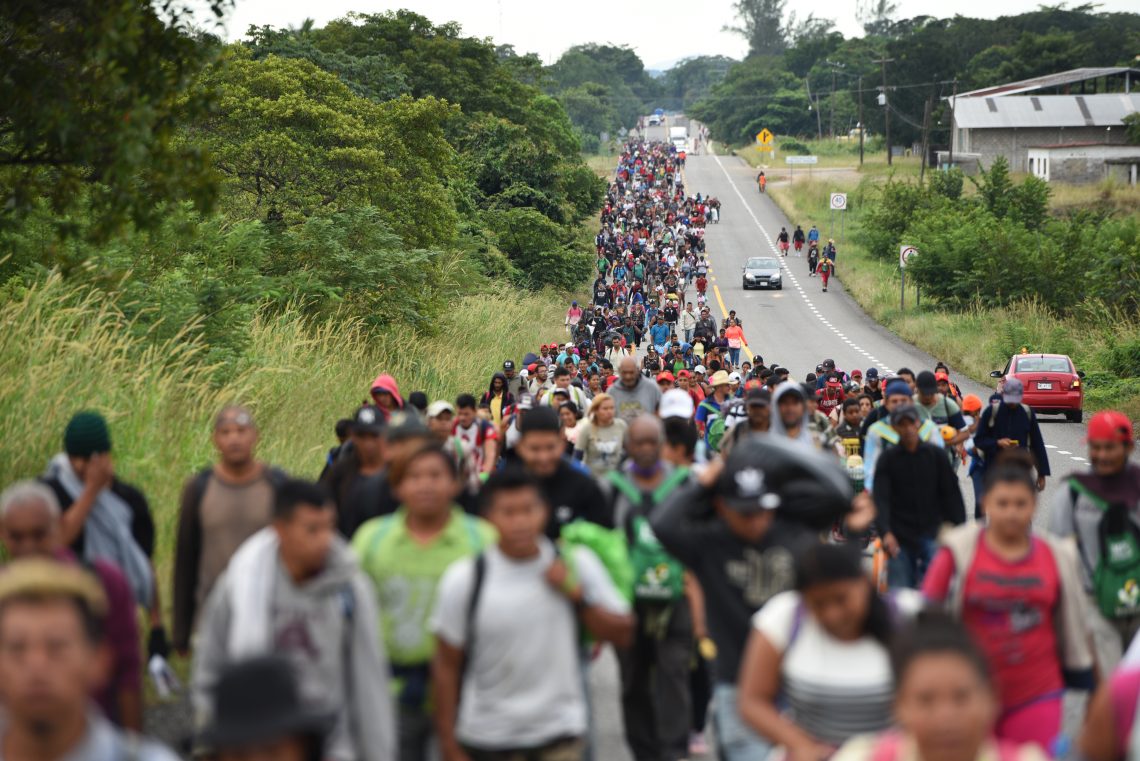 Central American migrants heading for the U.S. border