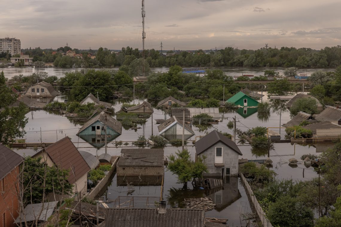 Kherson, Ukraine flooded