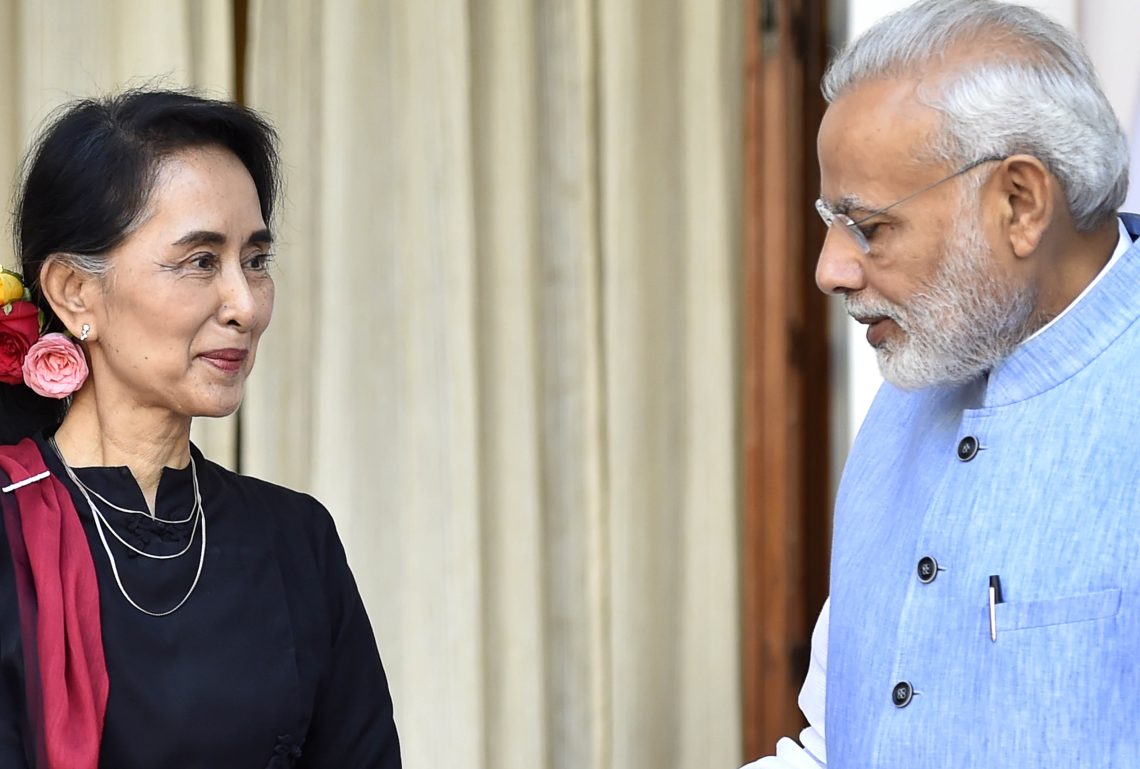 Aung San Suu Kyi and Narendra Modi