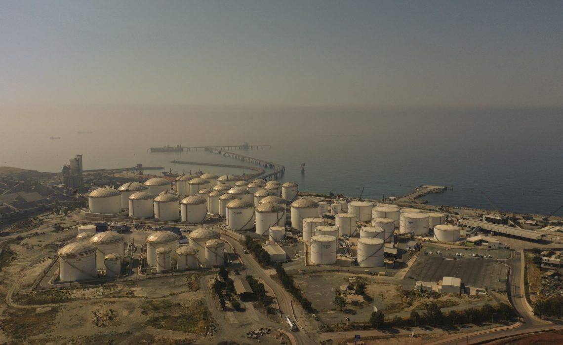 Aerial view of Cyprus’ LNG terminal