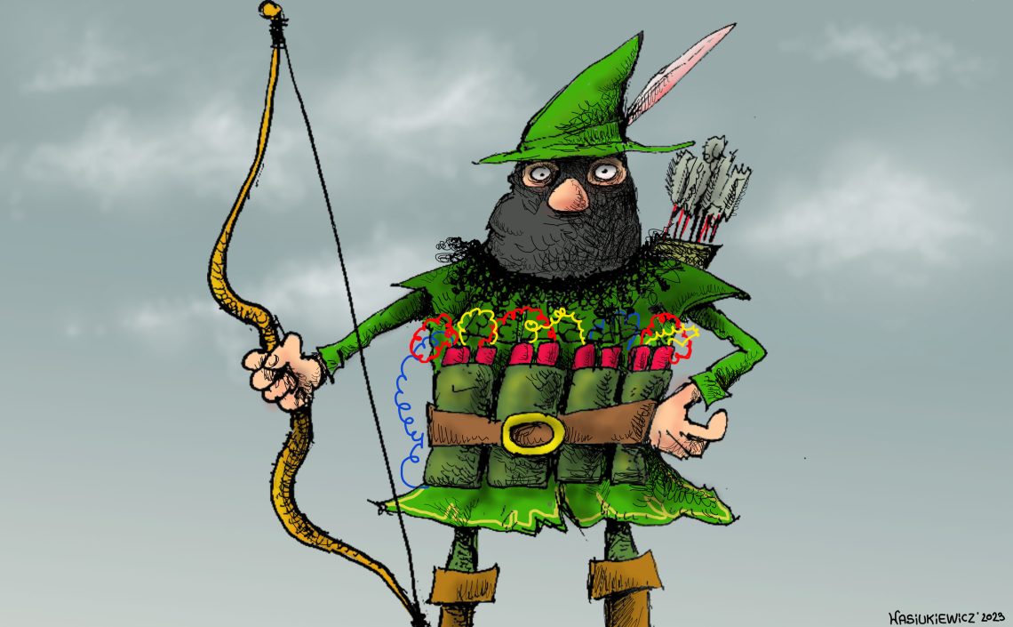 A terrorist dressed as Robin Hood