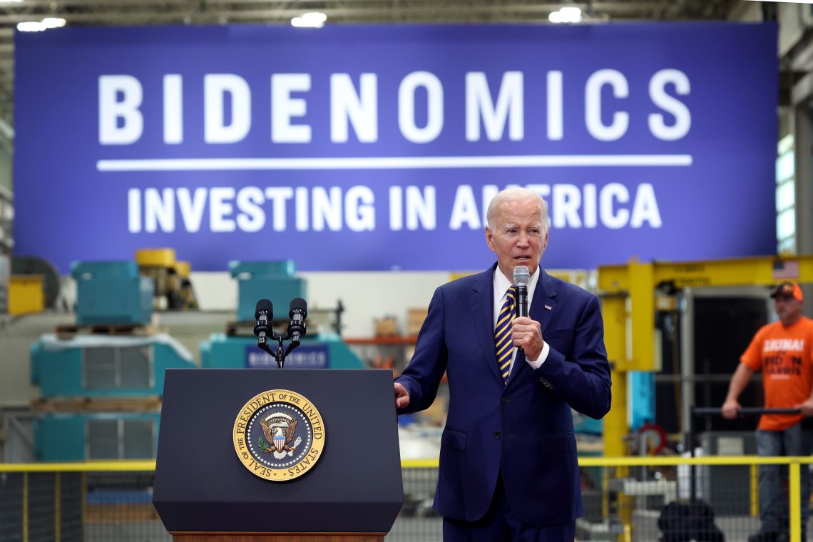 Joe Biden speaks in Wisconsin on the Inflation Reduction Act