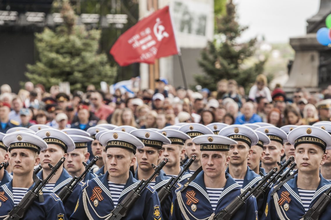 Russian navy soldiers in Crimea