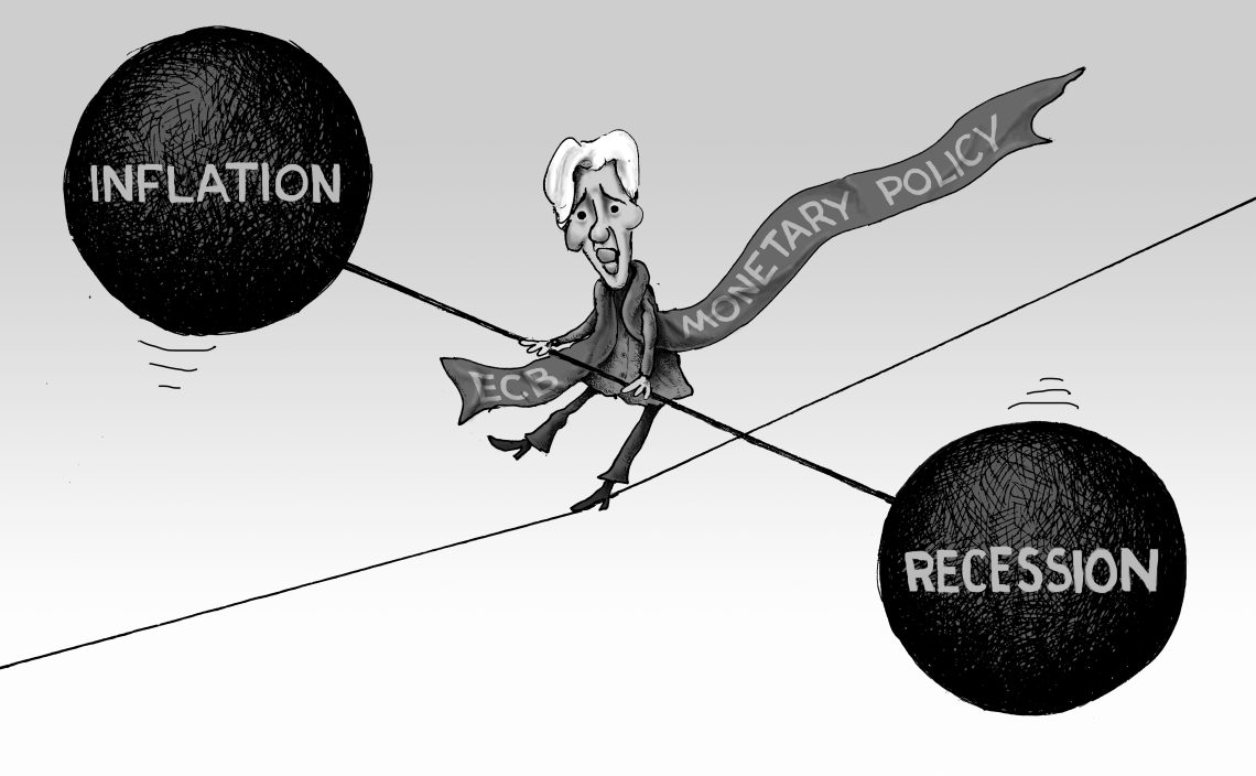 Cartoon of Christine Lagarde