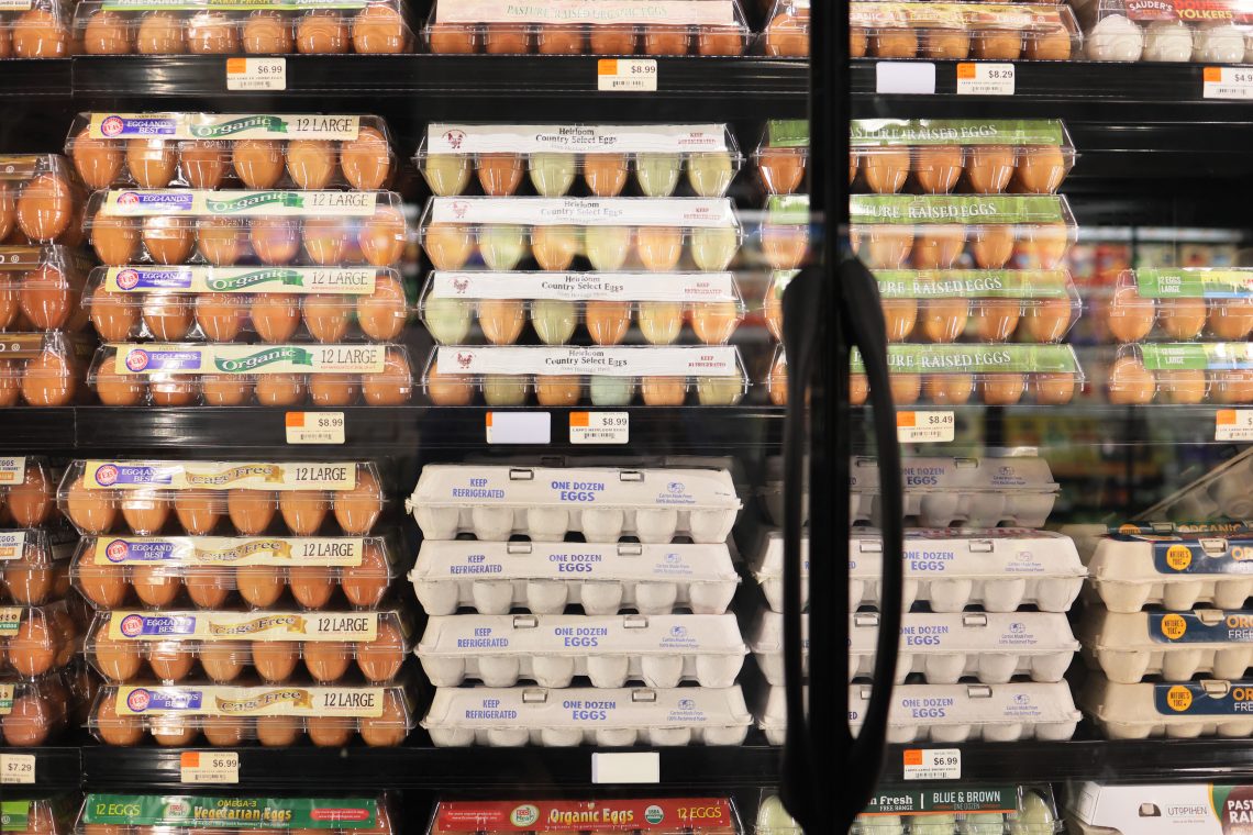 Eggs on sale in New York