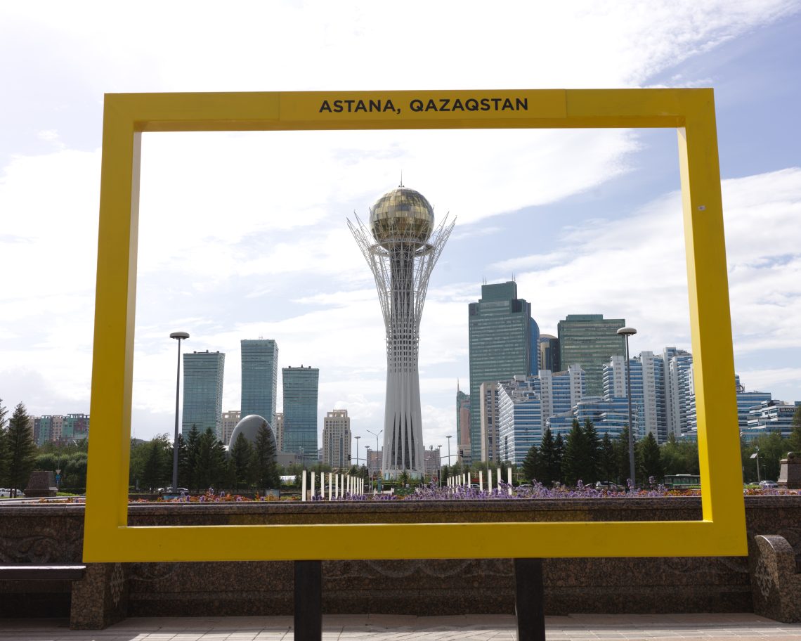 Baiterek Tower in Astana, Kazakhstan, on July 1, 2024.