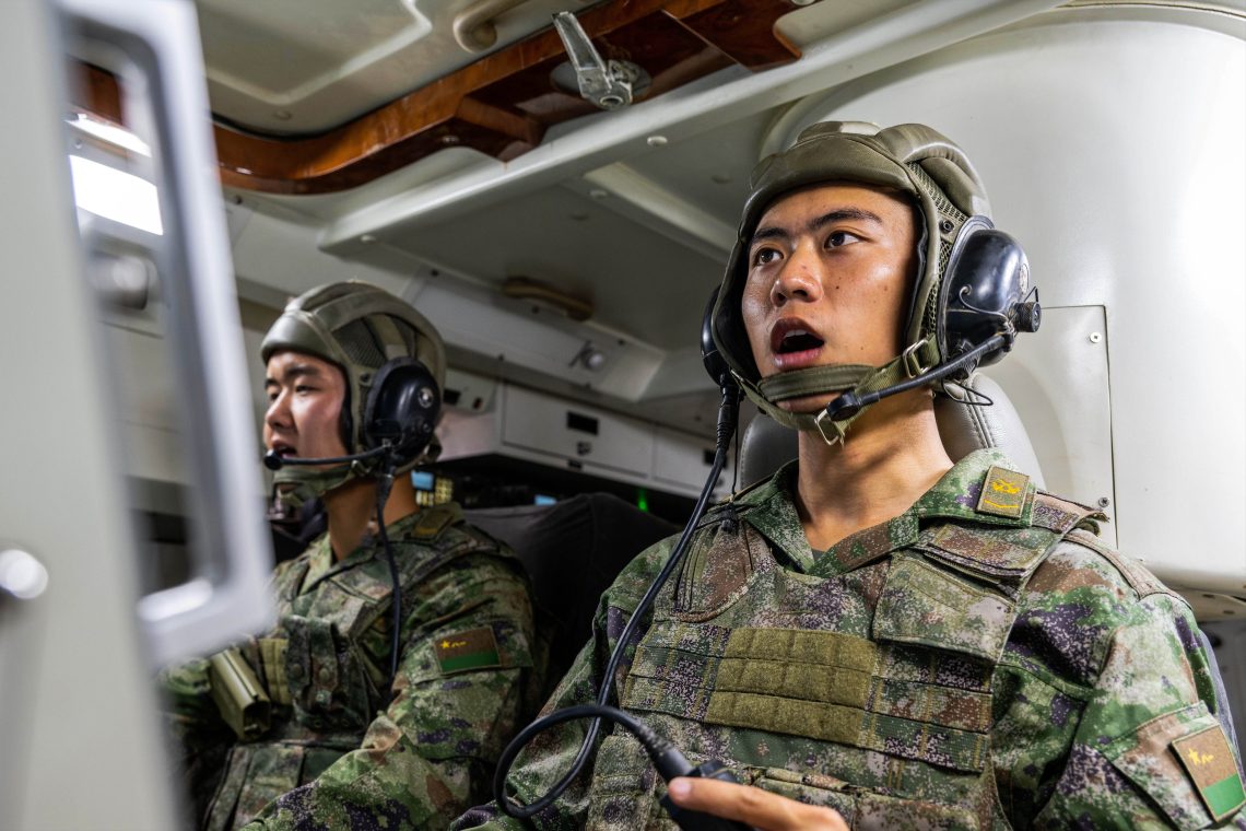 Chinese soldiers during a drill (hot wars)