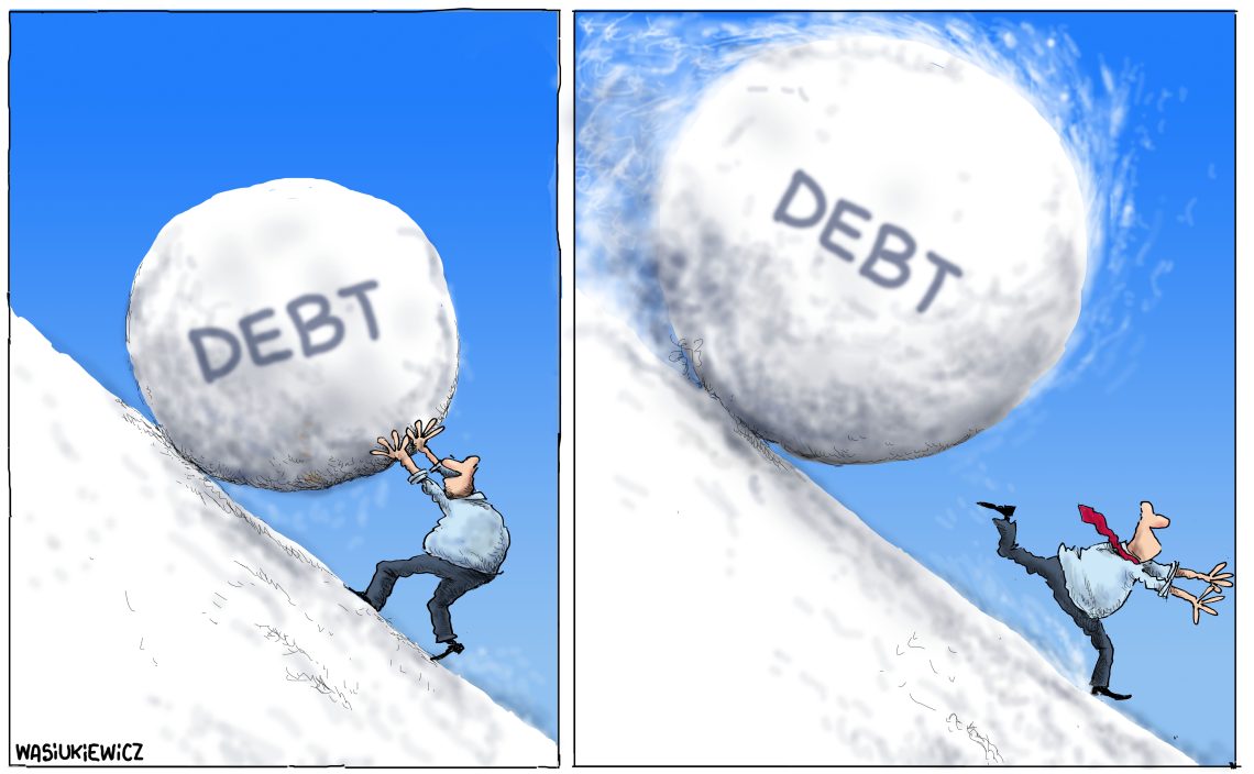Debt cartoon (Trump shock)