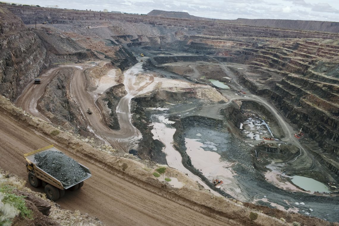 March 2008, Orapa, Botswana: A truck transports a load of ore from the Orapa mine, the world’s largest diamond mine. Debswana Diamond Company, a partnership between De Beers and the government of Botswana, operates the mine.