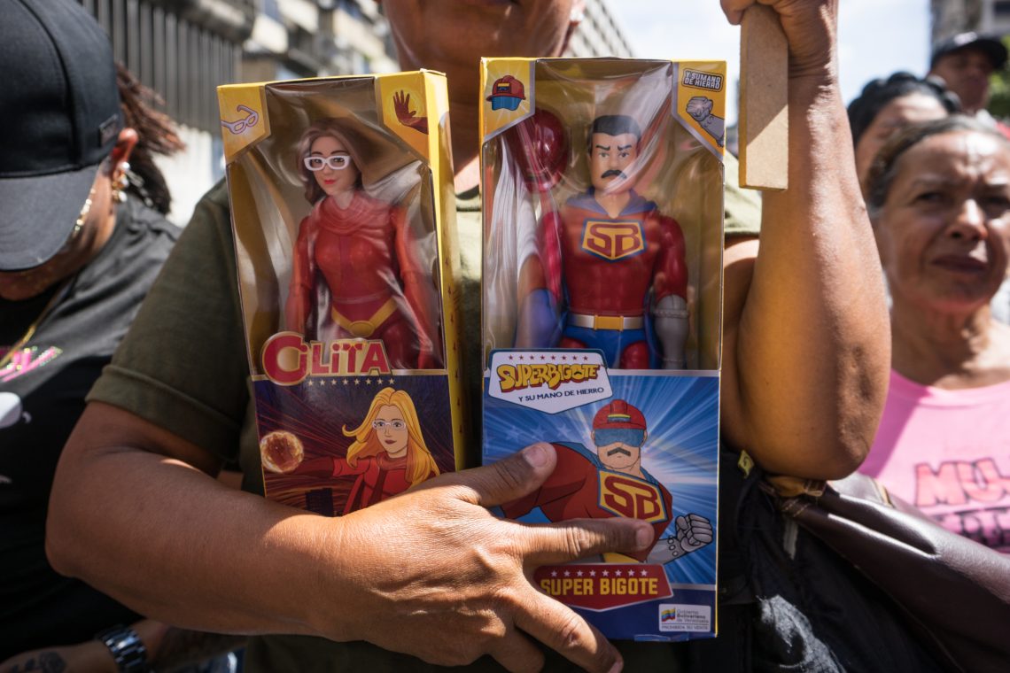 Jan. 4, Caracas, Venezuela: Supporters of President Maduro gathered during a demonstration. Nicolas Maduro Guerra, Mr. Maduro’s son and a member of Venezuela’s National Assembly, urged supporters to rally together amid rising political tensions.